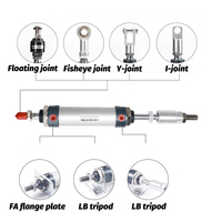 Cylindres pneumatiques à double effet AIRSLG, mini-alésage MAL, course 16, 20/25/32/40 mm, 10/15/30/50/55/60/75/100 mm, OEM, garantie 3 ans