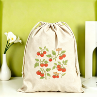 Sac à cordon personnalisé, simple, écologique, à motif de dessin animé, pochette de rangement portable pour cadeaux de salon professionnel et stockage extérieur