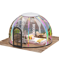 Dôme géodésique en polycarbonate solide, résistant à l'eau et au vent, ovale, long, transparent, écologique, durable, pour serre, montage rapide