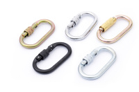 UChrome Acier plaqué pour hamacs d'extérieur Mousqueton d'escalade pour l'escalade en rappel en forme de D