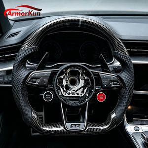 Volant de course en cuir et fibre de carbone de haute performance pour <span class=keywords><strong>Audi</strong></span> A3/A6/Q3/<span class=keywords><strong>Q5</strong></span>/Q7/Q8/RS3/RS5/SQ5/RS7 - Product Image 1