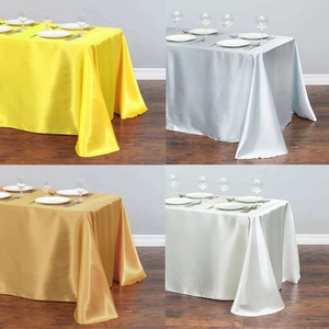 Tsingyi trang trí nội thất bàn ăn nhà giá rẻ bìa hình chữ nhật tablecover satin Khăn trải bàn lớp phủ đám cưới Tiệc Vòng satin Khăn trải bàn - Product Image 4