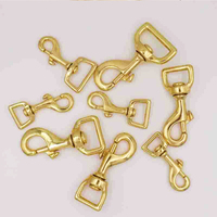 En gros Mousqueton à gâchette en laiton massif, pivotant pour cuir, diverses tailles, fixation, pince, mousqueton, attache pour sac chinois, fermoir en laiton