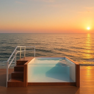 En venta Azulejos Mosaico Cerámica Precio familiar Rectángulo Piscinas prefabricadas Instalación rápida Piscina Fibra de vidrio - Product Image 4