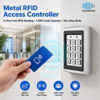 Contrôleur d'accès RFID autonome 125 kHz DC12V avec boîtier métallique, clavier, système de verrouillage de porte pour 1000 utilisateurs avec carte d'identification, approvisionnement en gros usine