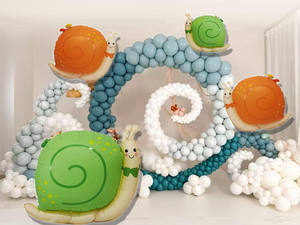 Vente en gros Nouveau produit Ballon en aluminium mat <span class=keywords><strong>Escargot</strong></span> sur le thème de la jungle Ins Hot French Snails <span class=keywords><strong>Gary</strong></span> pour décoration de fête d'anniversaire pour enfants - Product Image 3