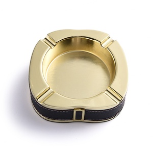 ที่เขี่ยบุหรี่หนัง PU ผสมโลหะสังกะสีสุดหรู สไตล์โบราณ พร้อมโลโก้สั่งทำ ขายดี - Product Image 2