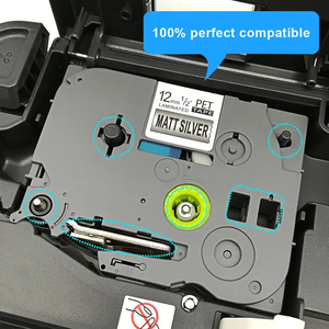 Orison-Cinta de etiquetas laminada de 12mm, color negro, mate, plateado, <span class=keywords><strong>P</strong></span>, táctil, compatible con impresora Brother TZeM931 - Product Image 4