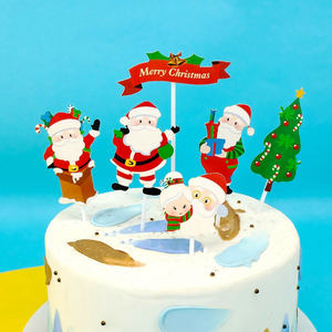 Nuovo Design <span class=keywords><strong>buon</strong></span> <span class=keywords><strong>natale</strong></span> Santa clausola torta Topper carta decorazioni natalizie per torte a tema <span class=keywords><strong>Babbo</strong></span> <span class=keywords><strong>Natale</strong></span> - Product Image 6