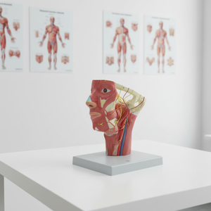 Modelo Anatómico <span class=keywords><strong>de</strong></span> Medio Cabeza y Cuello Humano con Músculos, Nervios y Vasos Sanguíneos para Enseñanza Médica - Product Image 4