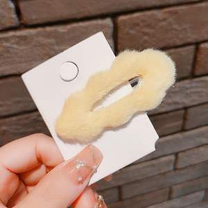 Yumuşak kabarık saç klipleri Set renkli bulut saç aksesuarları kızlar için günlük giyim için tatlı saç süslemeleri - Product Image 4