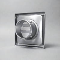 Grille de ventilation murale 304 durable et moderne pour extérieur, anti-pluie/débris, pour séchoir, air chaud/froid, cuisine et salle de bain