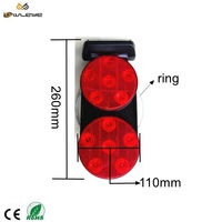 Projecteur solaire haute intensité avec coque réfléchissante en PC/ABS, indice IP66, écran LED clignotant pour avertissement de circulation