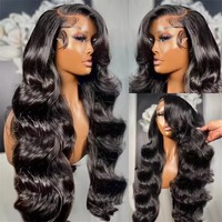 Perruques 100% Cheveux Humains Brésiliens Bruts, Perruque Body Wave HD 13x6 Pré-Pluckée de 30 Pouces, Perruque Sans Colle Pré-Coupée 13x4 en Gros