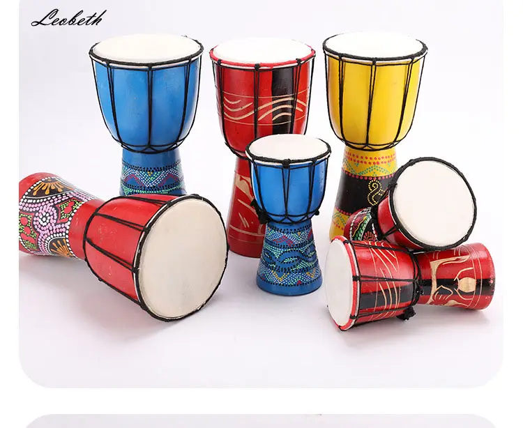 Trung Quốc Bán Buôn Truyền Thống Thủ Công Mỹ Nghệ Tay Bộ Gõ 6Inch Phi Trống Bằng Gỗ Djembe