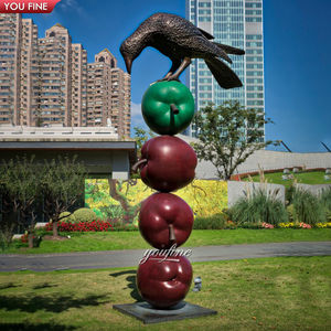 Escultura antiga decorativa famosa do bronze do molde Apple - Product Image 6