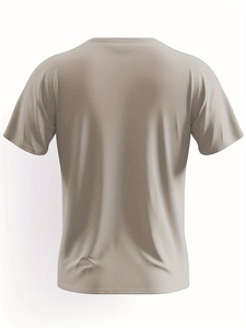 T-shirt Homme Grande Taille LincoLn Crinkle à Imprimé Numérique Lettres Tendance, Respirant, Séchage Rapide, Coupe Ample - Product Image 4