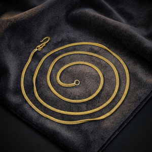 สร้อยคอทองชุบ 14K 18K 24K ลายงู ดีไซน์เก๋ สร้อยทองเหลือง แฟชั่น สร้อยคอแบบโซ่ลายงู ขายส่ง - Product Image 4