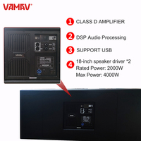 VAMAV Bocinas NOVA TX 218S Profesionales de 2000W con Woofer Doble de 18 Pulgadas Para DJ Altavoz Activo