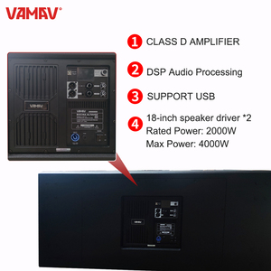 VAMAV Bocinas NOVA TX 218S 18'' Subwoofer Puissant 2000W pour Scène de Concert, Haut-parleurs Professionnels en Bois pour DJ, Son Actif Puissant OEM - Product Image 1