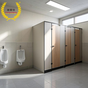 Hiện đại không thấm nước Bảng Gỗ nhà vệ sinh phân vùng phổ biến rắn lớp Laminate <span class=keywords><strong>HPL</strong></span> cửa cho văn phòng nhà vệ sinh - Product Image 3