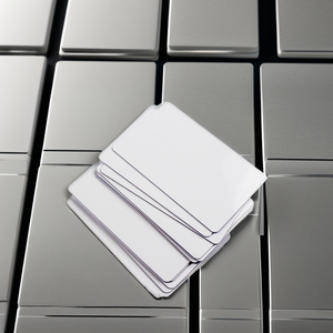 Thân thiện với môi CR80 RFID NFC kiểm soát truy cập thẻ trắng tái chế PVC thẻ trống với Mini <span class=keywords><strong>Tag</strong></span> cho tái in logo/Thiết kế - Product Image 2