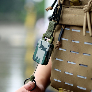 Cross-border woven camouflage easy-open <b>buckle</b> outdoor fishing camping strap back <b>clip</b> nylon rope rectangular easy-open <b>buckle</b> - Product Image 3