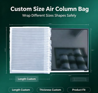 Fabrication directe, sacs pour ordinateur portable gonflables à colonnes d'air antichoc en PE, film protecteur épais pour le transport
