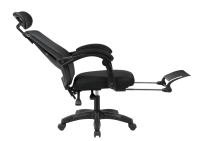 Chaise de bureau ergonomique moderne avec accoudoirs confortables, siège pivotant réglable, dossier en maille et soutien lombaire