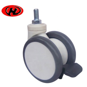 Roues pivotantes médicales à verrouillage central de 5 pouces, tige de guidage pour lit d'hôpital, roues pivotantes à commande centrale - Product Image 1