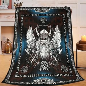 Norse Mythology Flannel Blanket <b>Throw</b> Blanket Nap Blanket Fade Resistant Lightweight <b>for</b> Travel Camping Custom Print Wholesale - Product Image 6
