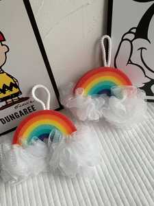 Rainbow Loofah Mesh Bath Flower Luxury Cartoon Loofah Rubbing Bath Towel Bubble Net <b>Shower</b> Flower Wholesale - Product Image 6