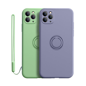 Gran oferta, <span class=keywords><strong>2</strong></span>,0 MM, silicona líquida, Color caramelo, manos libres con soporte de anillo de tira, funda de teléfono para <span class=keywords><strong>iPhone</strong></span> <span class=keywords><strong>11</strong></span> 12 13 Pro Max 14 15 - Product Image 1