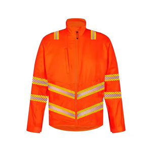 Combinaisons en coton élégantes pour hommes, classe 2 ANSI, haute visibilité, réfléchissantes, fermeture éclair intégrale, travail en extérieur, port facile, logo personnalisé - Product Image 3