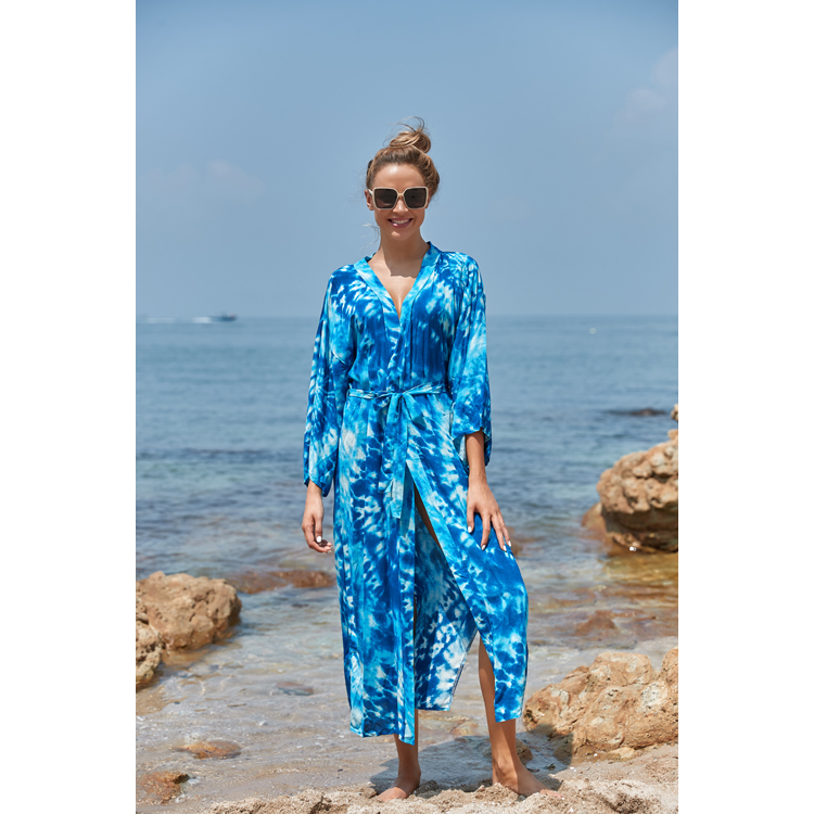 blue amish dress Just My Stripe Tie-Dye Long Dress | Fair Trade