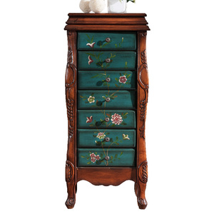 <span class=keywords><strong>Cassettiera</strong></span> Vanity di Lusso a Sette Cassetti in Legno Massello Mobiletto Portagioie in Stile Americano Armadio Decorativo per la Camera da Letto - Product Image 6
