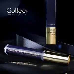 Gollee soro de crescimento de cílios, serum em massa orgânico para crescimento de cílios, com logotipo completo