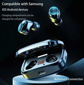 מפעל ישיר אלחוטי Bluetooth אוזניות 5.3 באיכות גבוהה מיני ב-אוזן עם טעינת סל אוטומטי חיבור עבור Samsung iOS