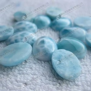 Cabochons ovales Larimar de haute qualité Larimar naturel pour la fabrication de bijoux pierre précieuse de couleur bleue pour bijoux bricolage - Product Image 5
