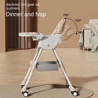 Vente en gros chaise de salle à manger portable multifonctionnelle en plastique pour bébé table à manger réglable pliable pour enfants pour la maison salon