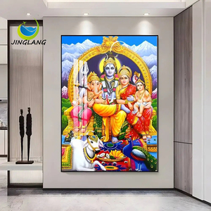 Chất lượng cao trừu tượng chúa Shiva Hindu vị thần HD Vải khung hình ảnh Tinh thể thủy tinh hindus thần pha lê sứ bức tranh tường nghệ thuật - Product Image 2