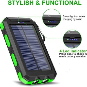 Portable <b>Solar</b> <b>Power</b> Station Outdoor Backup <b>Battery</b> <b>Charger</b> with LED Light Compass for Camping Emergency Travel - Product Image 4
