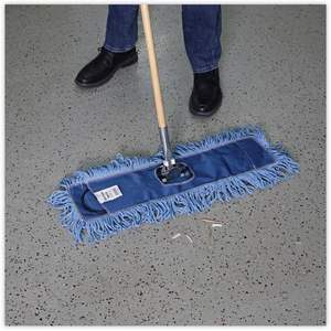 Boardwalk BWK1124 Azul 24 Pulgadas X 5 pulgadas Cabezal de Mopa con Extremos Enlazados de Algodón/Fibra Sintética - Product Image 2