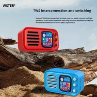 WS-501 Wekker Smart Touchscreen Draadloze Buiten Portable Mini Party Mobiele Telefoon Stage Computer Speaker FM Radio Met App