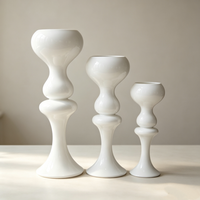 Vase sur pied géant blanc, vases en verre antique pour la décoration de mariage, vases sur pied pour la décoration intérieure