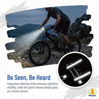 Dudukan Speaker Sepeda Universal Reflektif, Fiksasi Tiga Titik, Tempat Botol Air Sepeda, Tali Speaker yang Dapat Disesuaikan untuk Bersepeda