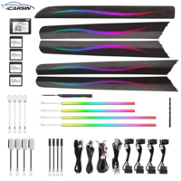 ICarsin pour Audi Q7 2006-2015, accessoires d'éclairage ambiant, 256 couleurs, symphonie dynamique, kit de mise à niveau de l'éclairage ambiant LED intérieur de voiture