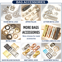 Accessoires de maroquinerie : Boucle en laiton doré avec logo personnalisé, anneau en D, boucle coulissante et crochet à ressort, pour la fabrication de sacs et de sacs à main, direct usine