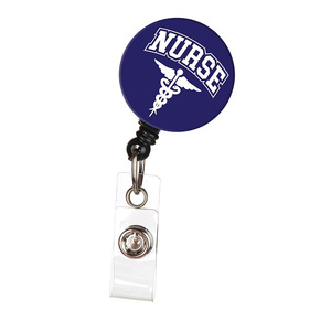 Porta credenciales retráctil transfronterizo de 32 mm para enfermeras, médicos, profesores, estudiantes, con clip giratorio y adorno para tarjeta de identificación. - Product Image 3