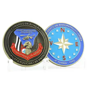 Logotipo personalizado US Challenge Coin Pin de solapa masónico de oro antiguo barato con técnica de impresión offset